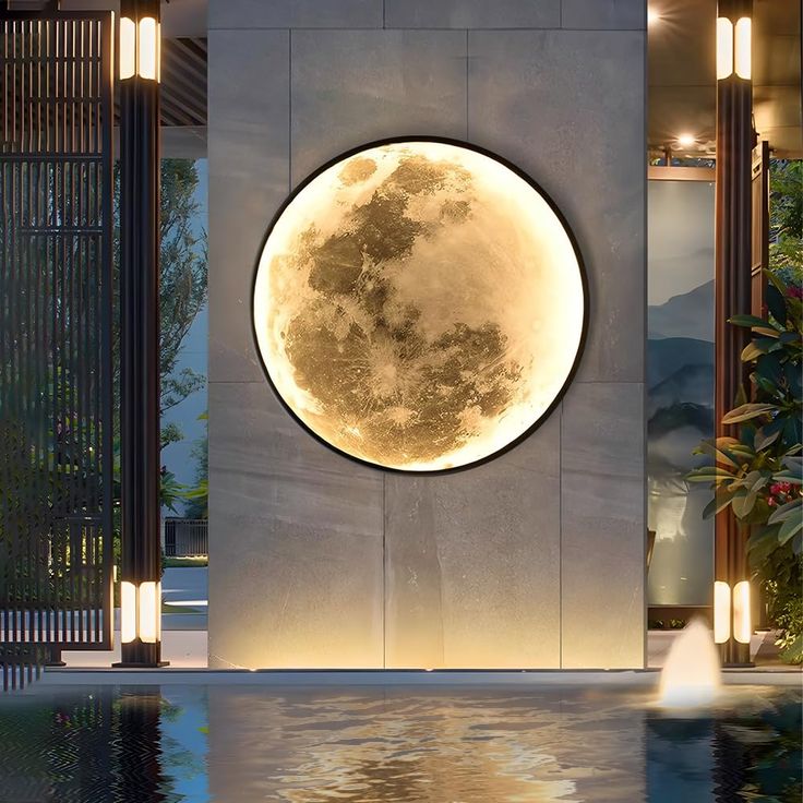 Peinture Lumineuse de Luxe au Style Moderne – Lune et Terre