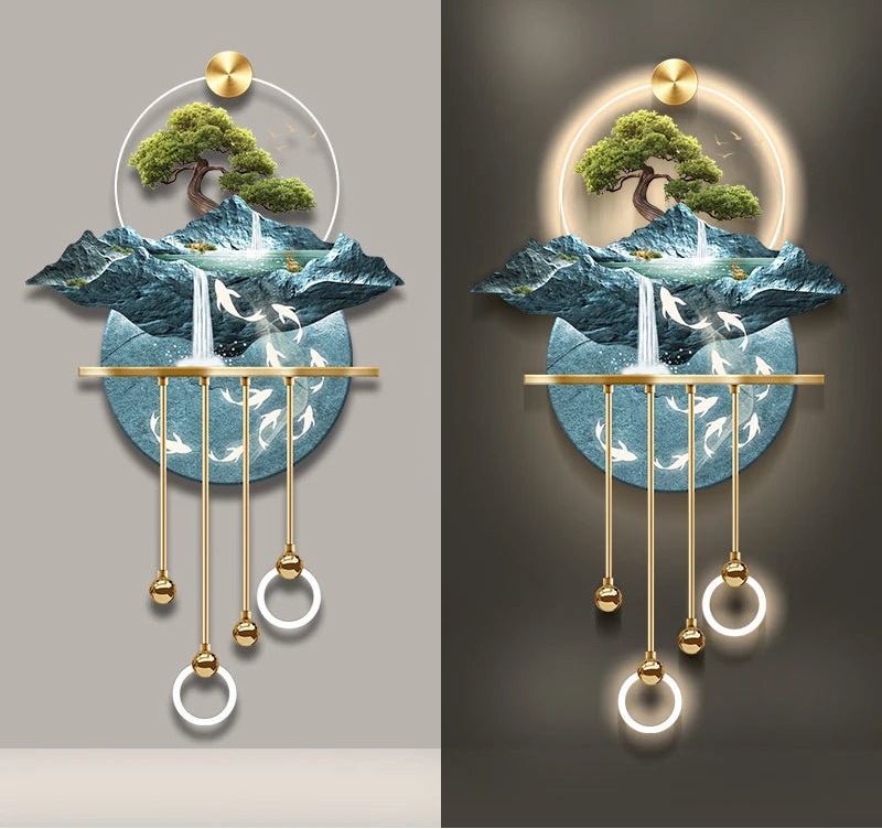 Rivière Dorée – Lampe Murale Artistique