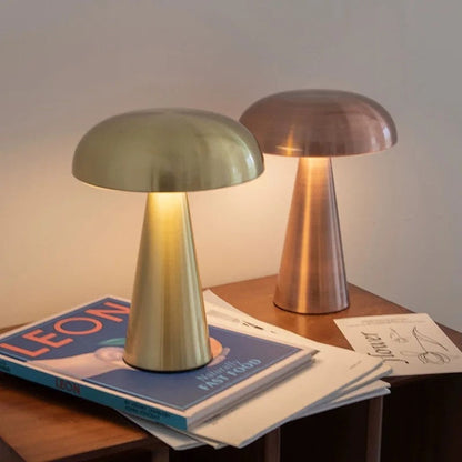 Lampe de nuit LED style rétro champignon