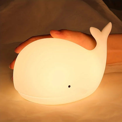 Lumière nocturne baleine mignonne