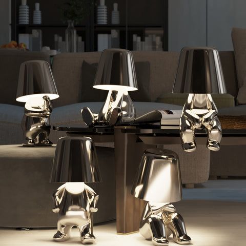 Penseurs Argentés – Collection de Lampes