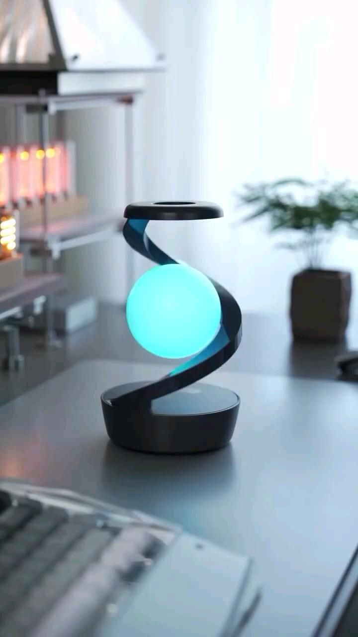 Lampe boule flottante rotative