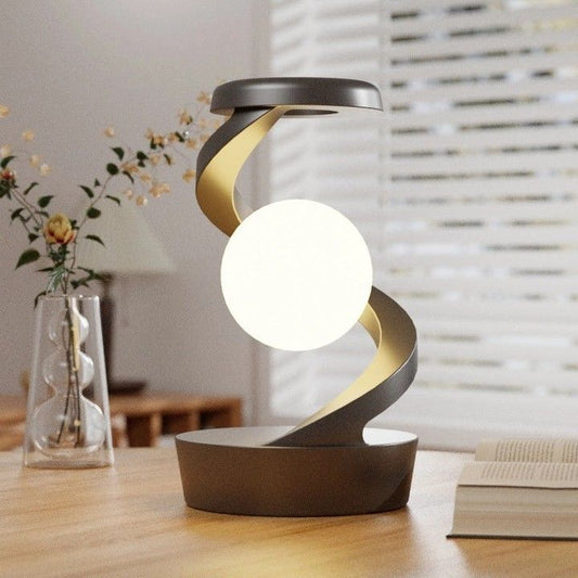 Lampe boule flottante rotative