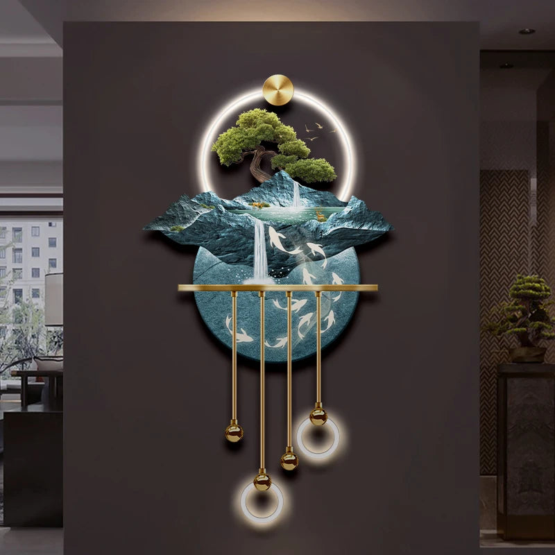 Rivière Dorée – Lampe Murale Artistique