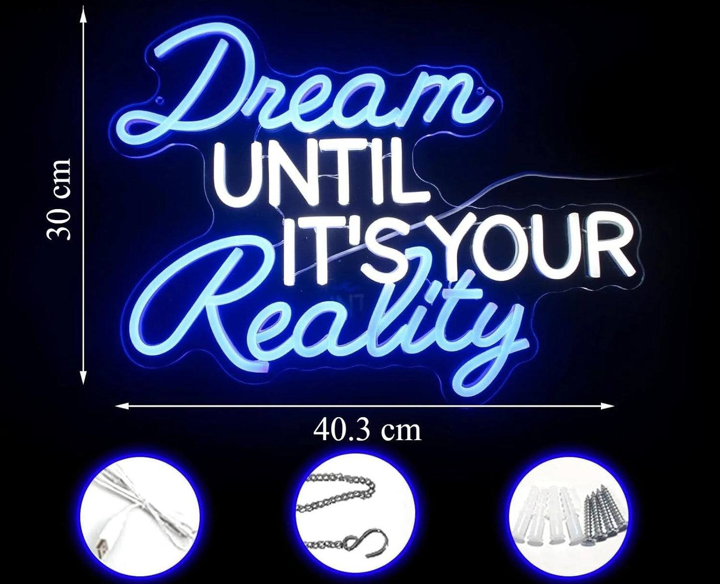 ENSEIGNE NÉON DREAM UNTIL IT'S YOUR REALITY