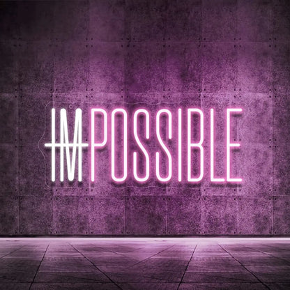 ENSEIGNE NÉON LED I'M POSSIBLE