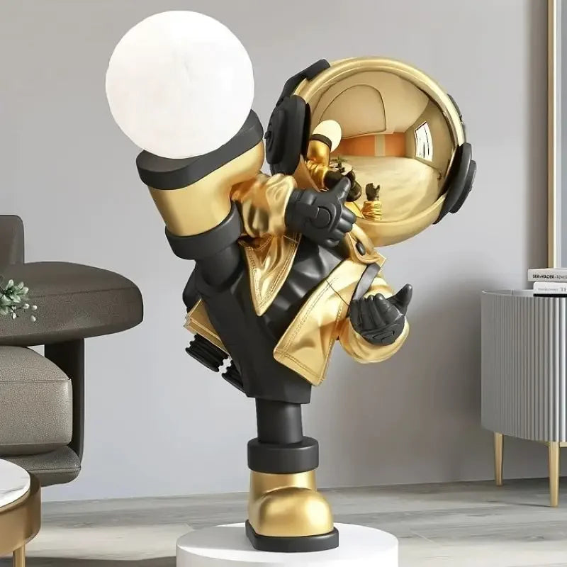 Lampe Astronaute Équilibrant la Lune