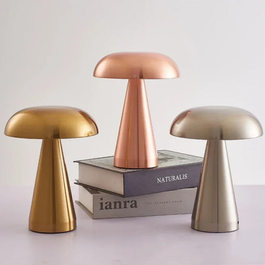 Lampe de nuit LED style rétro champignon