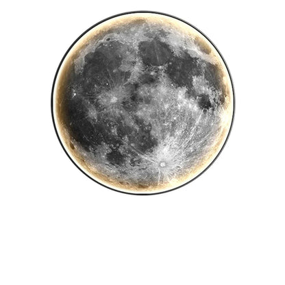 Peinture Lumineuse de Luxe au Style Moderne – Lune et Terre