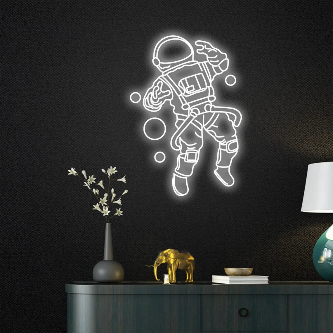 Enseigne Néon Astronaute Personnalisée