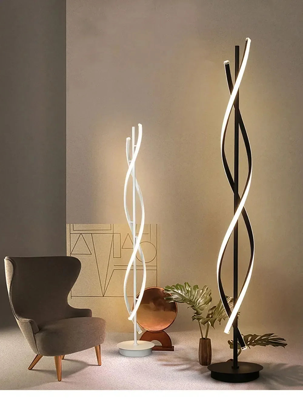 Luminaire Spirale – Lampes d'Angle de Luxe