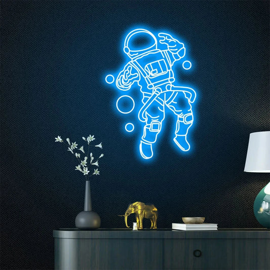 Enseigne Néon Astronaute Personnalisée