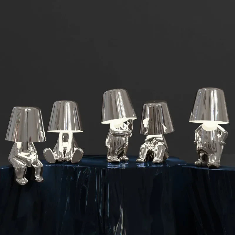 Penseurs Argentés – Collection de Lampes