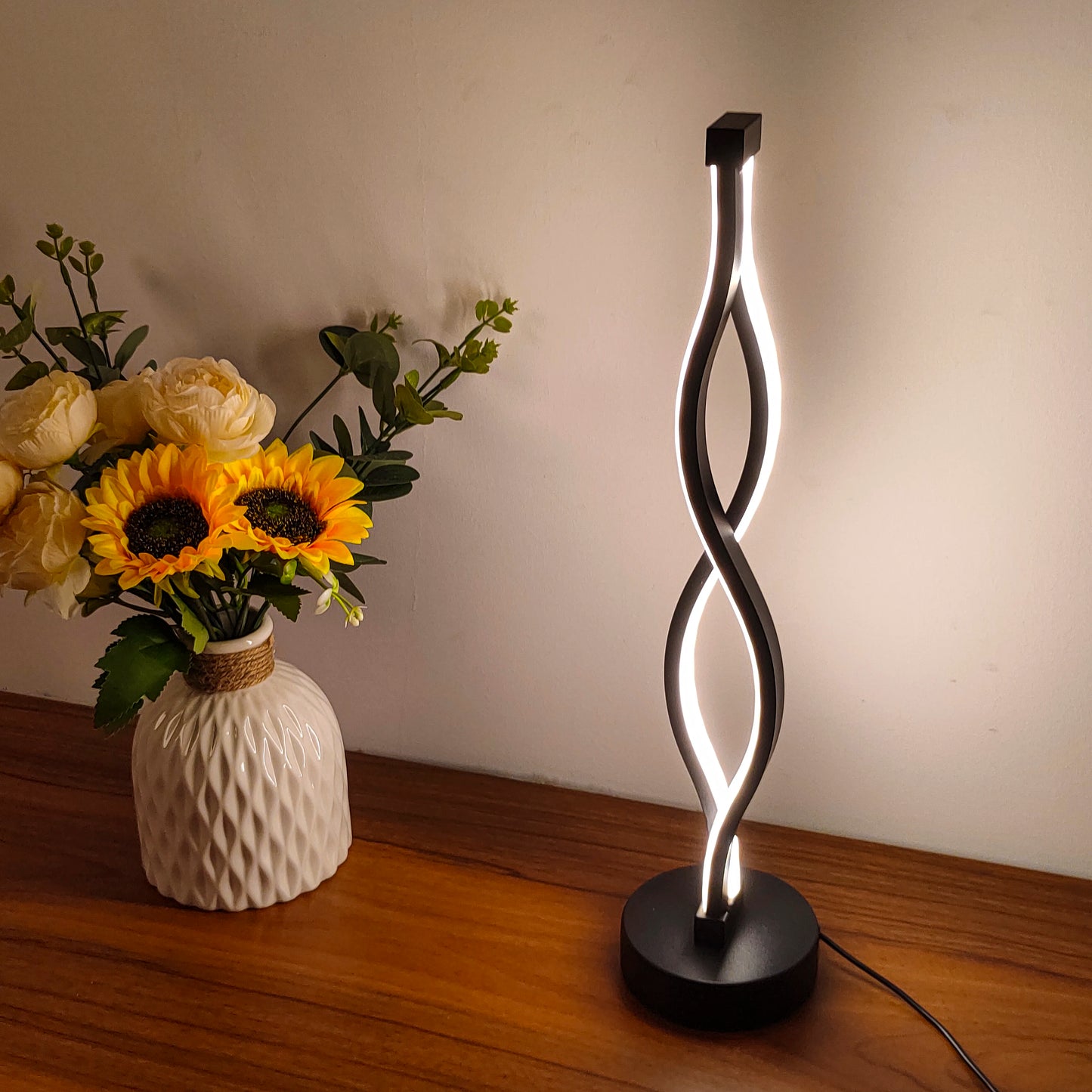 Lampe de chevet spirale