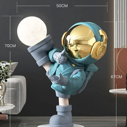 Lampe Astronaute Équilibrant la Lune