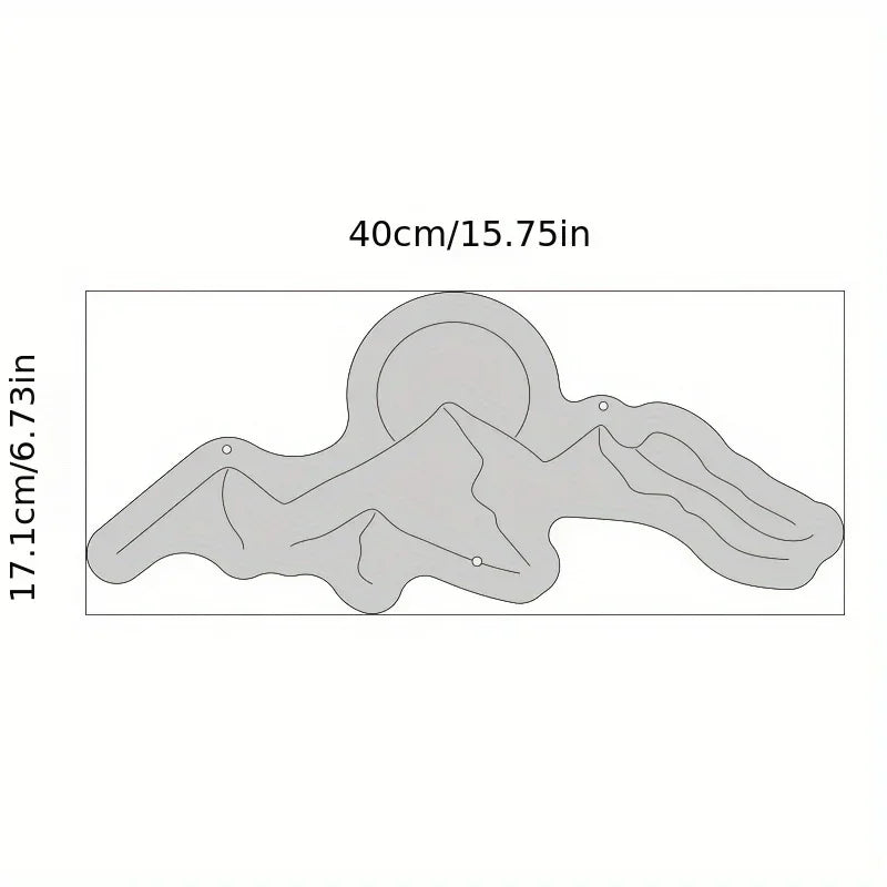 ENSEIGNE NÉON LED COUCHER DE SOLEIL SUR LA MONTAGNE