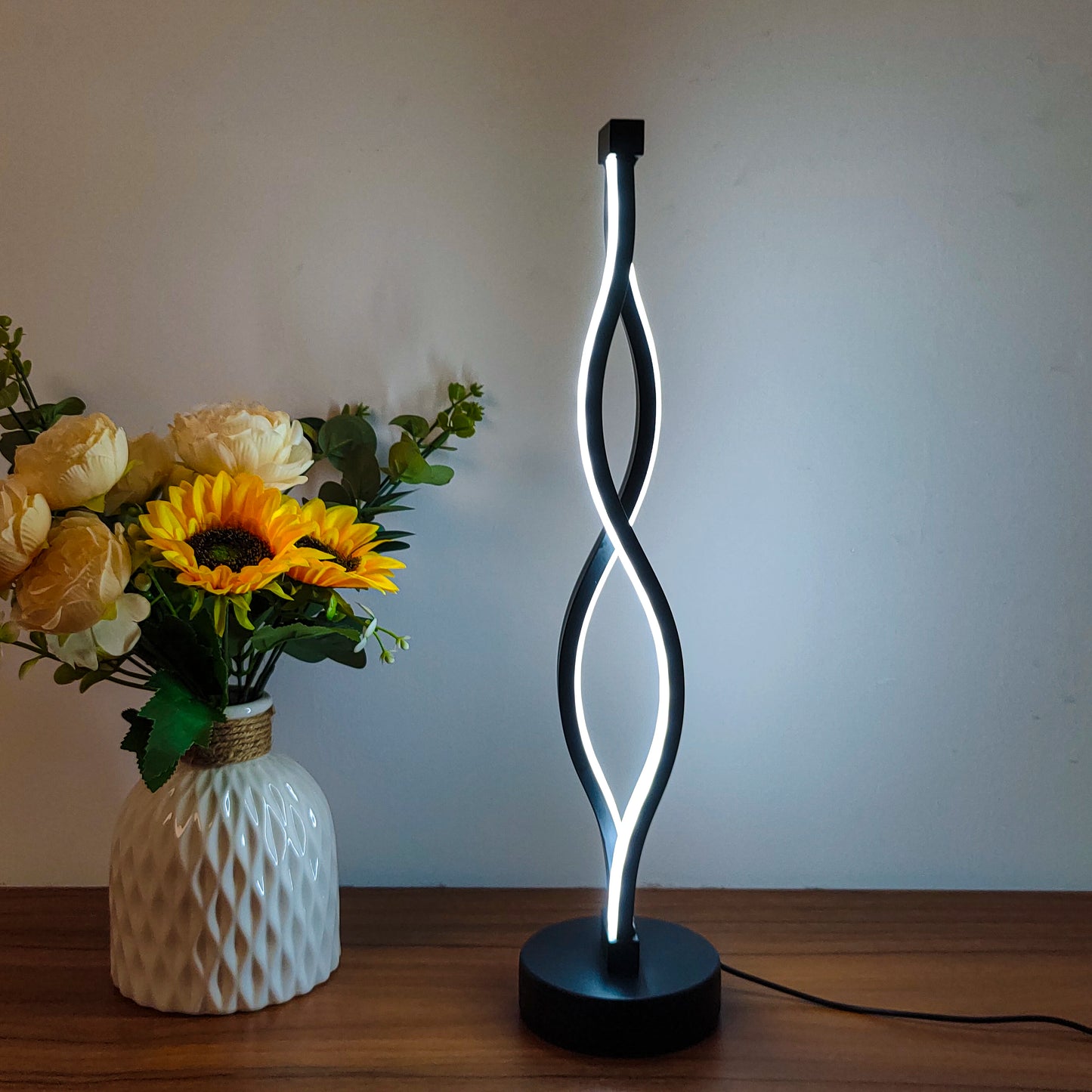 Lampe de chevet spirale