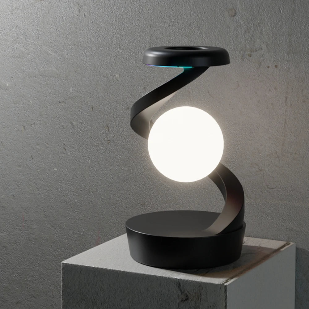 Lampe boule flottante rotative