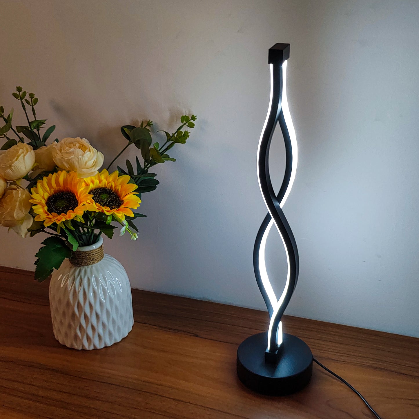 Lampe de chevet spirale
