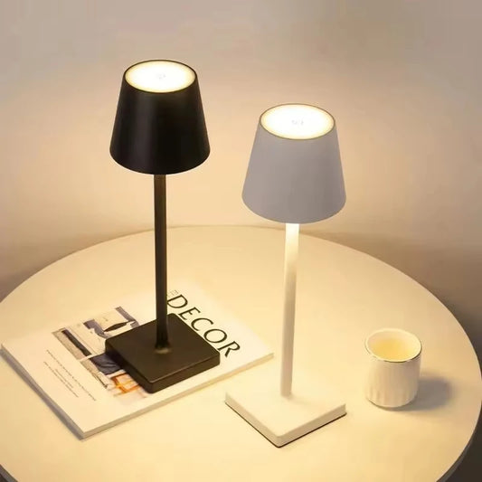 Lampe de Table LED Rechargeable — Commande Tactile, 3 Niveaux de Luminosité