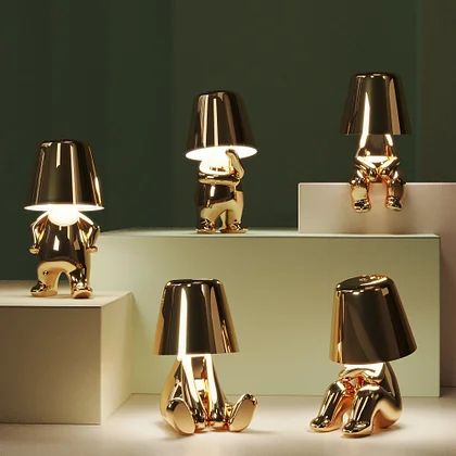 Penseurs Dorés – Collection de Lampes